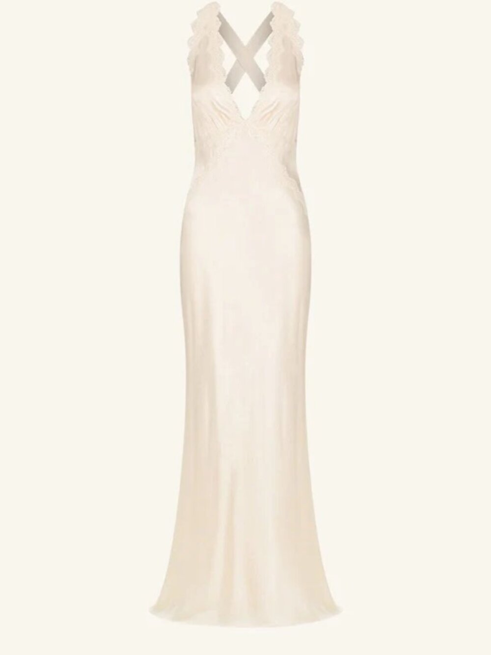 Shona Joy - la lune lace cross back maxi dress - cream